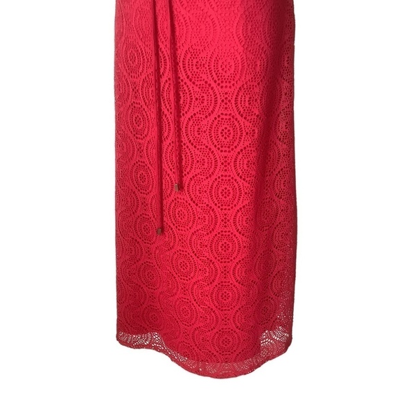 Vintage Y2K Babydoll Red Laced Maxi Dress Lined S - Picture 5 of 16